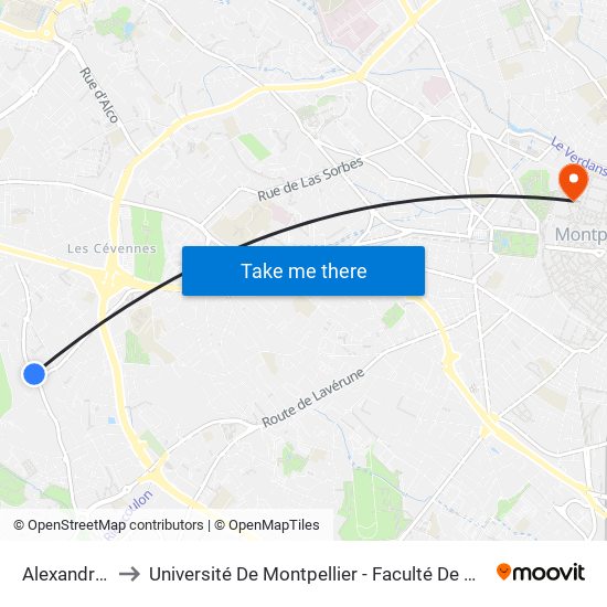 Alexandre Yersin to Université De Montpellier - Faculté De Droit Et Science Politique map