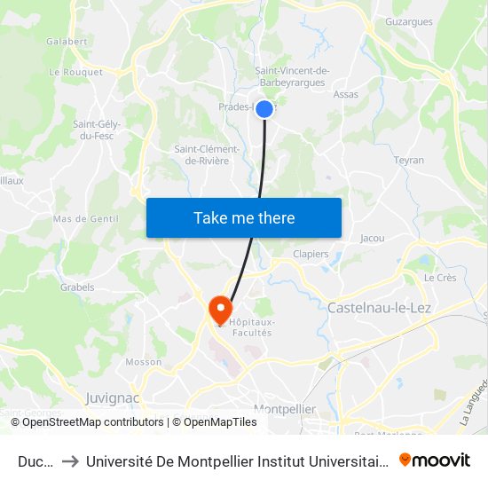 Ducque to Université De Montpellier Institut Universitaire De Technologie map