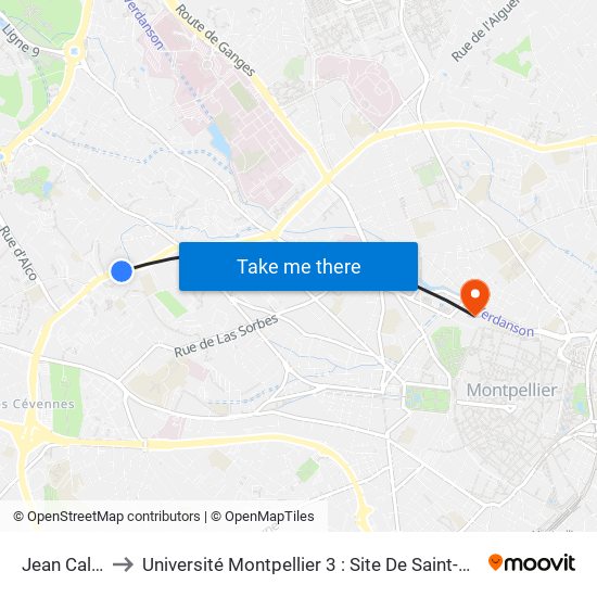 Jean Calvin to Université Montpellier 3 : Site De Saint-Charles map