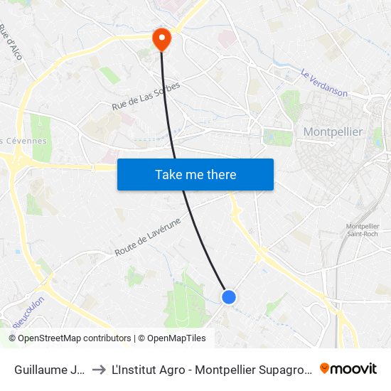 Guillaume Janvier to L'Institut Agro - Montpellier Supagro - Montpellier map