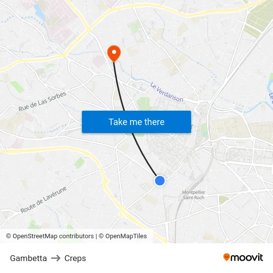 Gambetta to Creps map