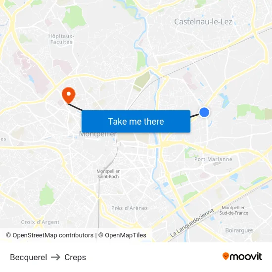 Becquerel to Creps map