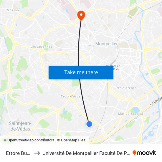 Ettore Bugatti to Université De Montpellier Faculté De Pharmacie map