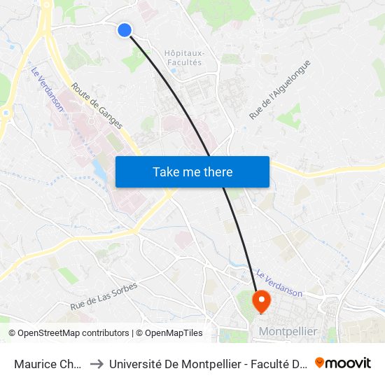 Maurice Chauvet to Université De Montpellier - Faculté De Médecine map