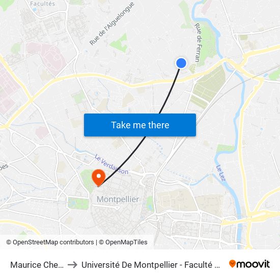 Maurice Chevalier to Université De Montpellier - Faculté De Médecine map