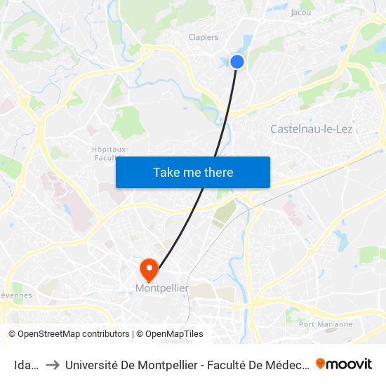 Idate to Université De Montpellier - Faculté De Médecine map
