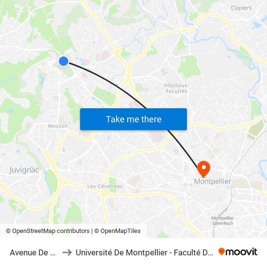 Avenue De Rome to Université De Montpellier - Faculté De Médecine map