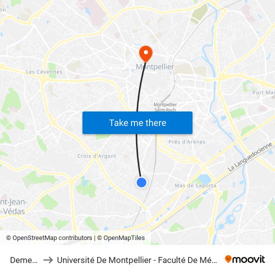 Demeter to Université De Montpellier - Faculté De Médecine map