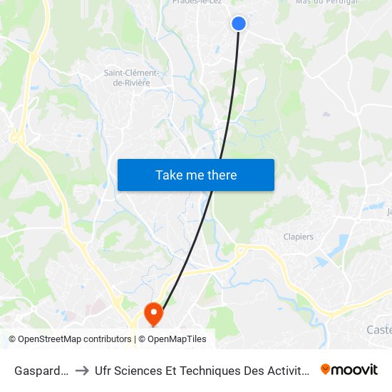 Gaspard Monge to Ufr Sciences Et Techniques Des Activités Physiques Et Sportives map