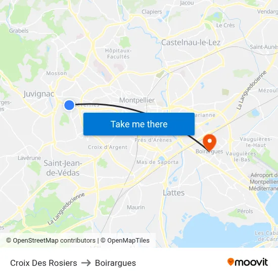 Croix Des Rosiers to Boirargues map