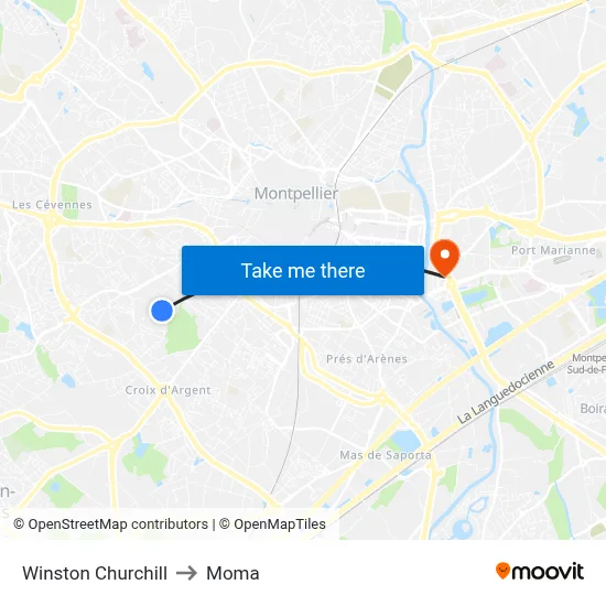 Winston Churchill to Moma map
