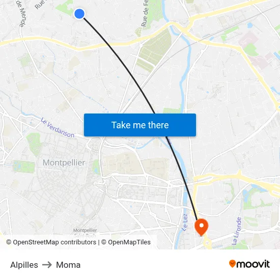 Alpilles to Moma map