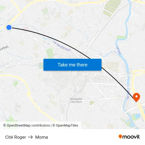 Cité Roger to Moma map