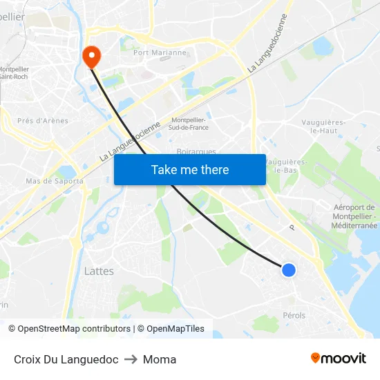 Croix Du Languedoc to Moma map