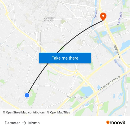 Demeter to Moma map