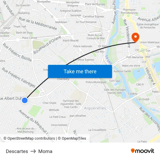 Descartes to Moma map