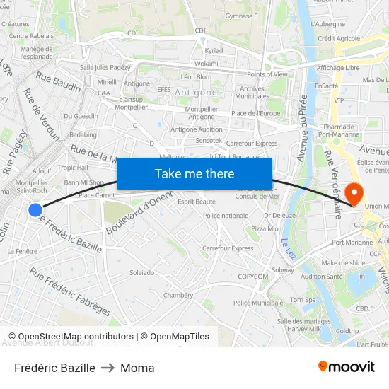 Frédéric Bazille to Moma map