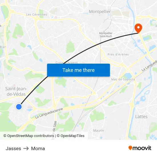 Jasses to Moma map