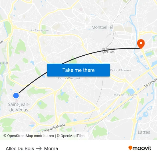 Allée Du Bois to Moma map