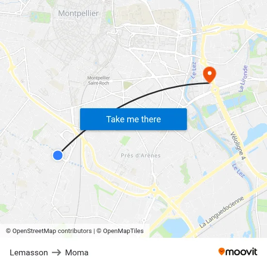 Lemasson to Moma map