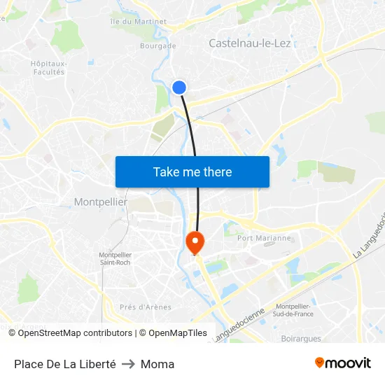 Place De La Liberté to Moma map