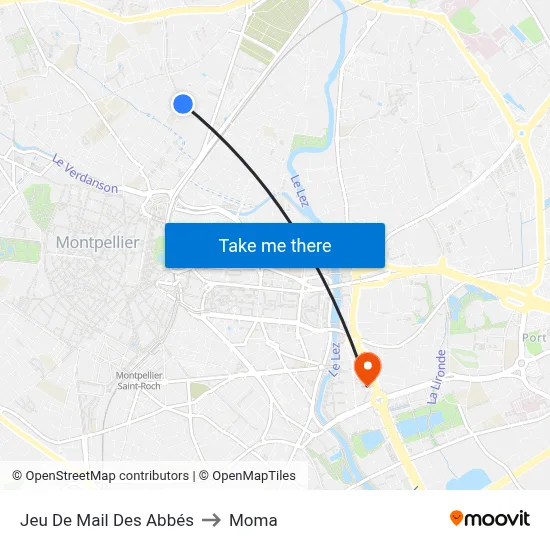 Jeu De Mail Des Abbés to Moma map