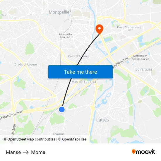 Manse to Moma map