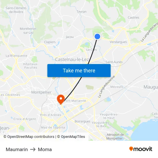 Maumarin to Moma map