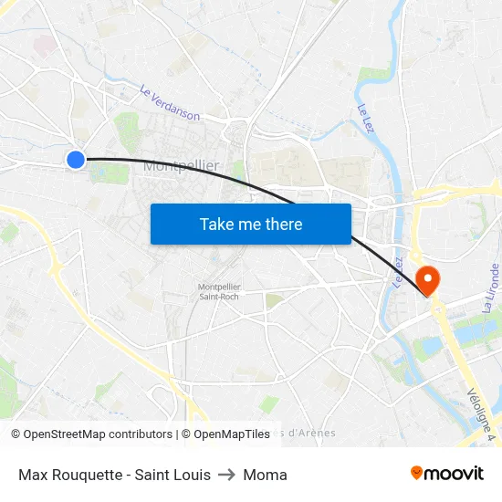 Max Rouquette - Saint Louis to Moma map