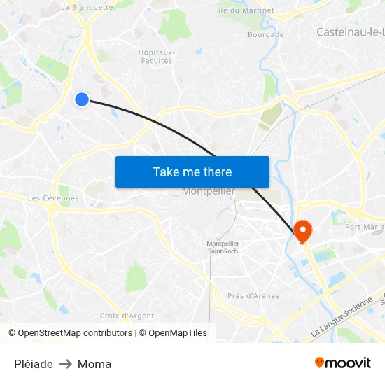Pléiade to Moma map