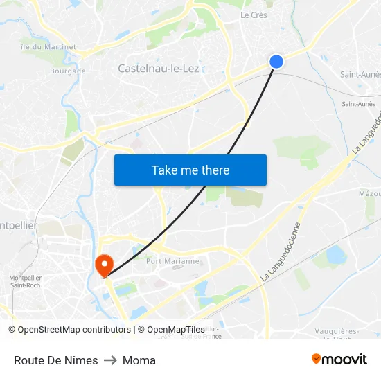 Route De Nîmes to Moma map