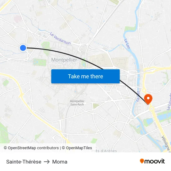 Sainte-Thérèse to Moma map
