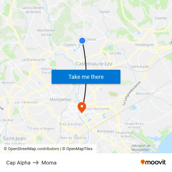 Cap Alpha to Moma map