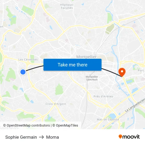 Sophie Germain to Moma map