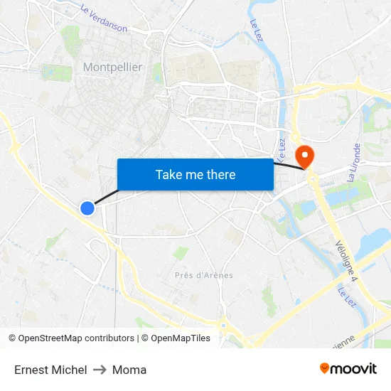 Ernest Michel to Moma map