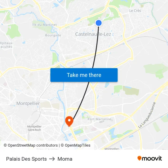 Palais Des Sports to Moma map