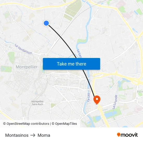 Montasinos to Moma map