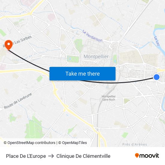 Place De L'Europe to Clinique De Clémentville map