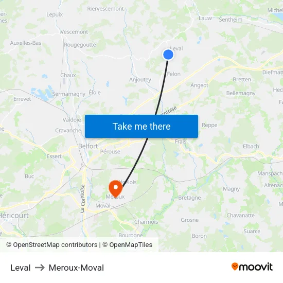 Leval to Meroux-Moval map