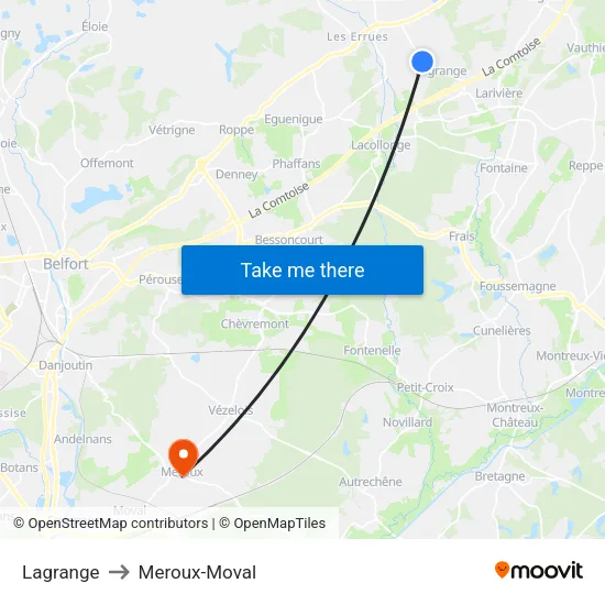 Lagrange to Meroux-Moval map