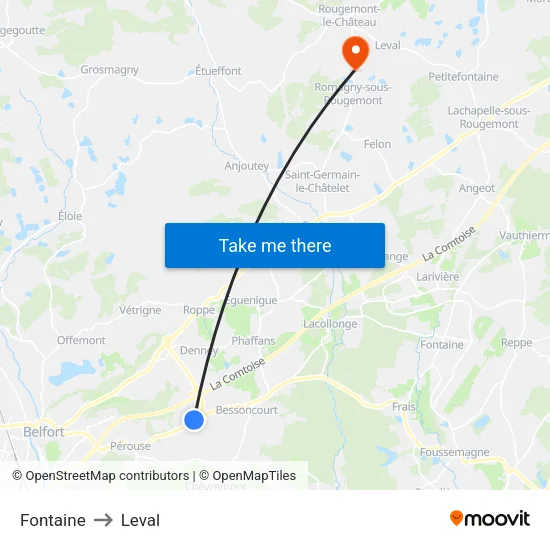 Fontaine to Leval map