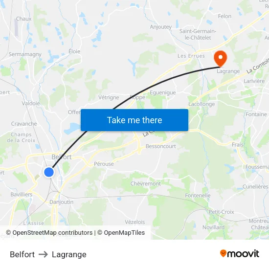 Belfort to Lagrange map