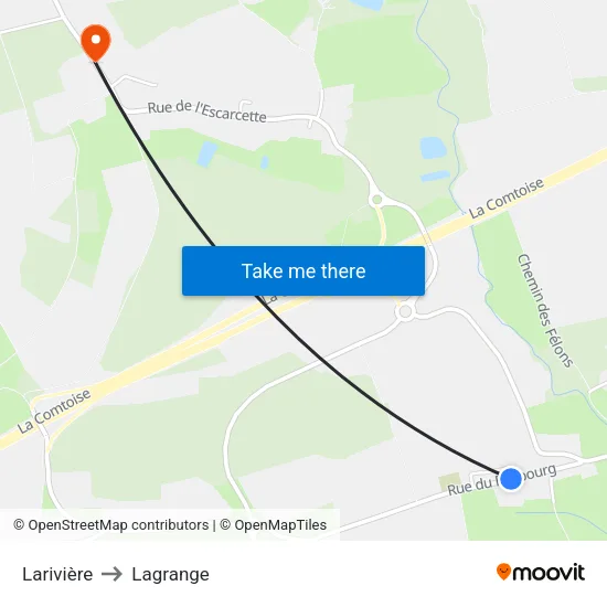 Larivière to Lagrange map