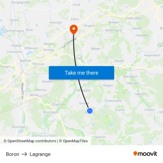 Boron to Lagrange map