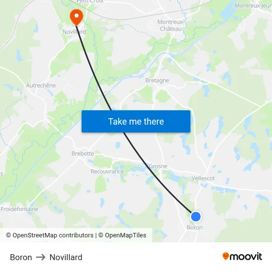 Boron to Novillard map