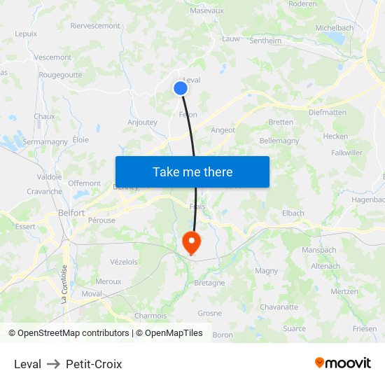 Leval to Petit-Croix map