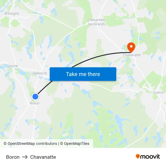 Boron to Chavanatte map