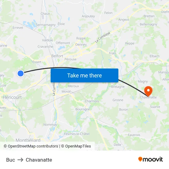 Buc to Chavanatte map