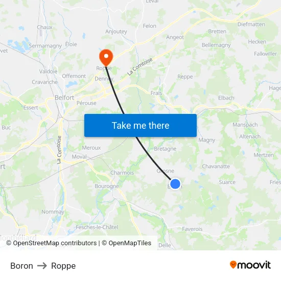 Boron to Roppe map