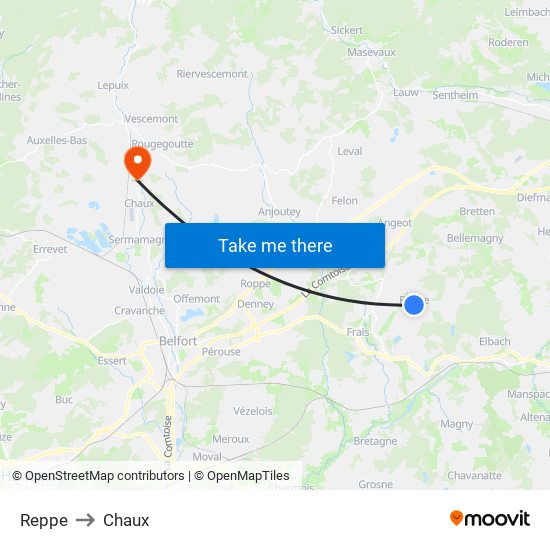 Reppe to Chaux map